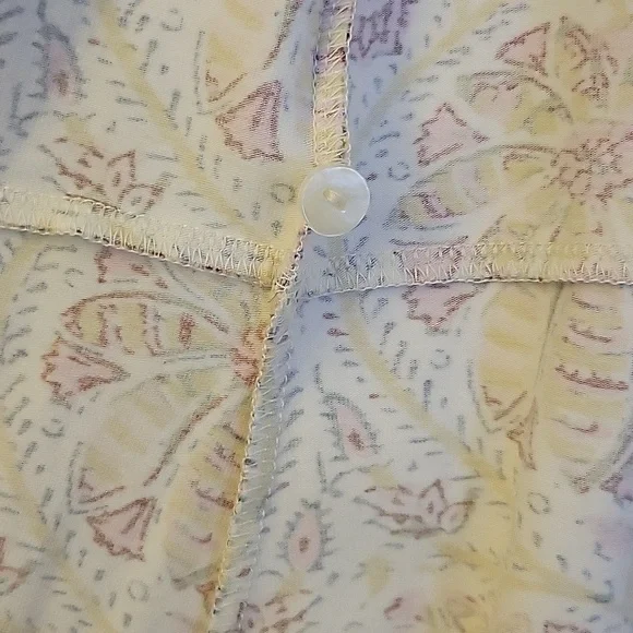 Spartina 449 Cotton Wrap Dress Boho Pattern Rose Pink Cream Size M - Picture 8 of 9